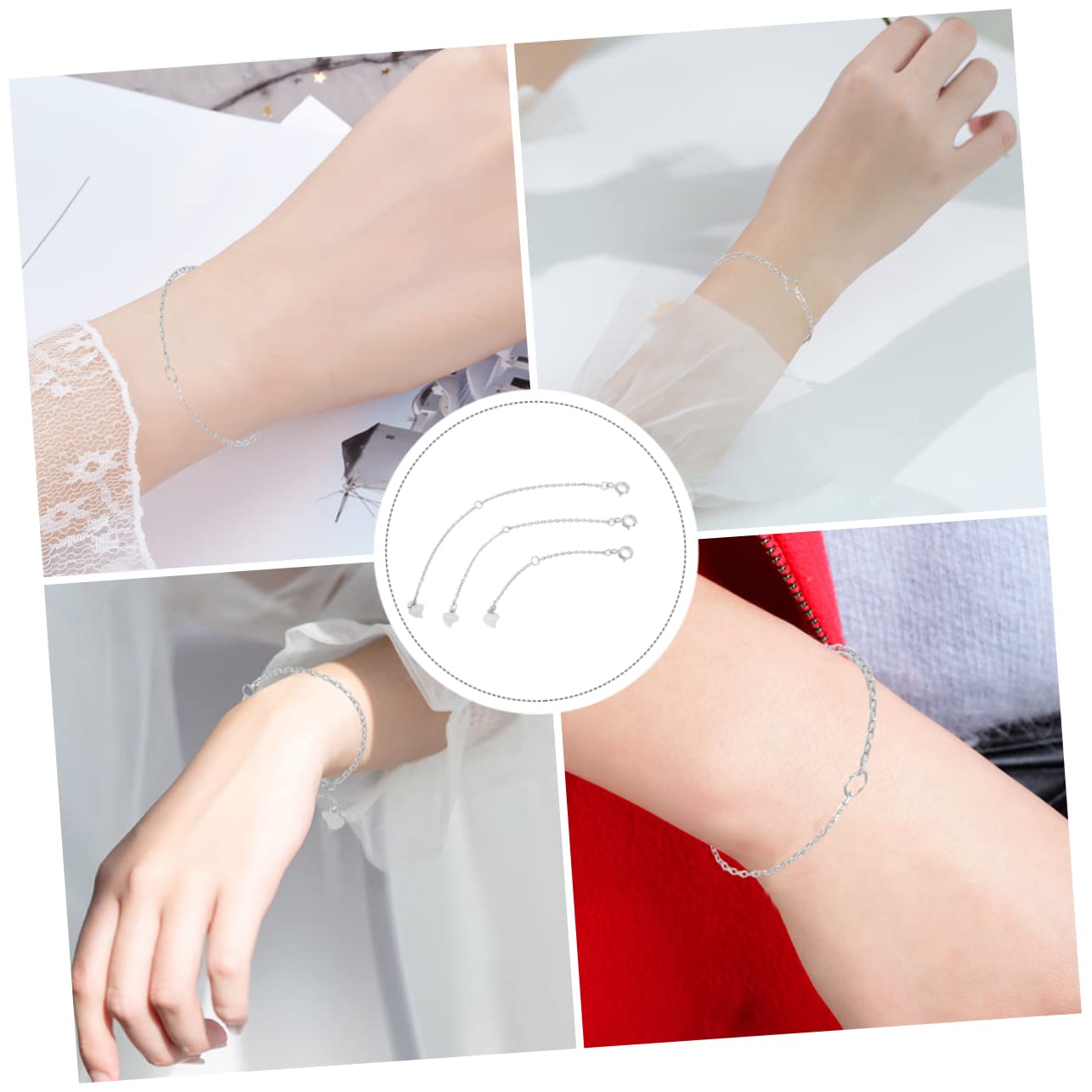 NUOBESTY 9stücke Teiliges Verlängerungsketten Zubehör Für Armbänder Und Halsketten Silber Mit Praktischen Schnappverschlüssen Und Einzigartigem Design Für Schmuckherstellung
