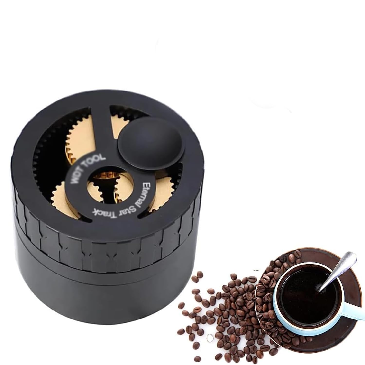 Igła do dystrybucji kawy 58 mm, narzędzie do dystrybucji espresso z 9 igłami ze stali nierdzewnej, magnetyczna konstrukcja, do domowej kawiarni