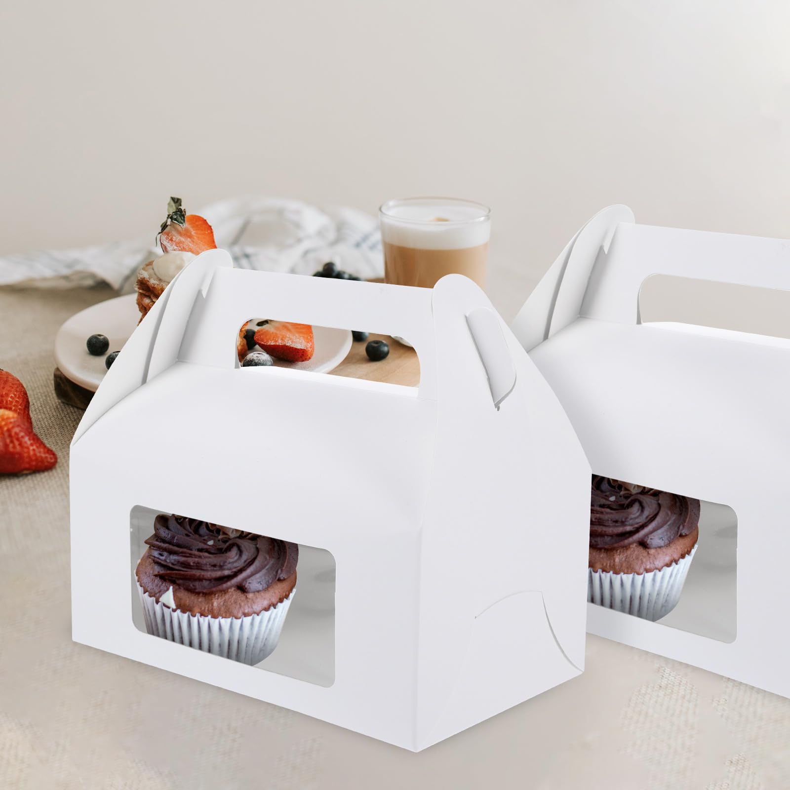 Sosoport 30 Piezas Cajas de Regalos Cajas para Pasteles de Papel en Color Claro, para Postres y Pasteles, Protege el Pastel, para Pastelería Profesional y Cocina Casera