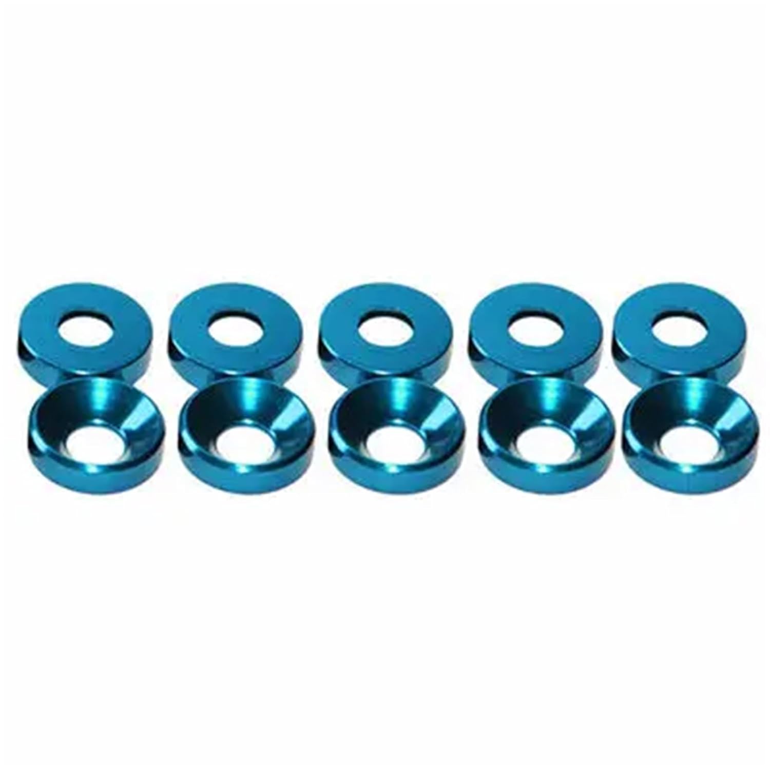 Countersunk Washer 100pcs Aluminum Colourful Anodized Countersunk Head Bolt Washers Gasket(Purple,M2.5)