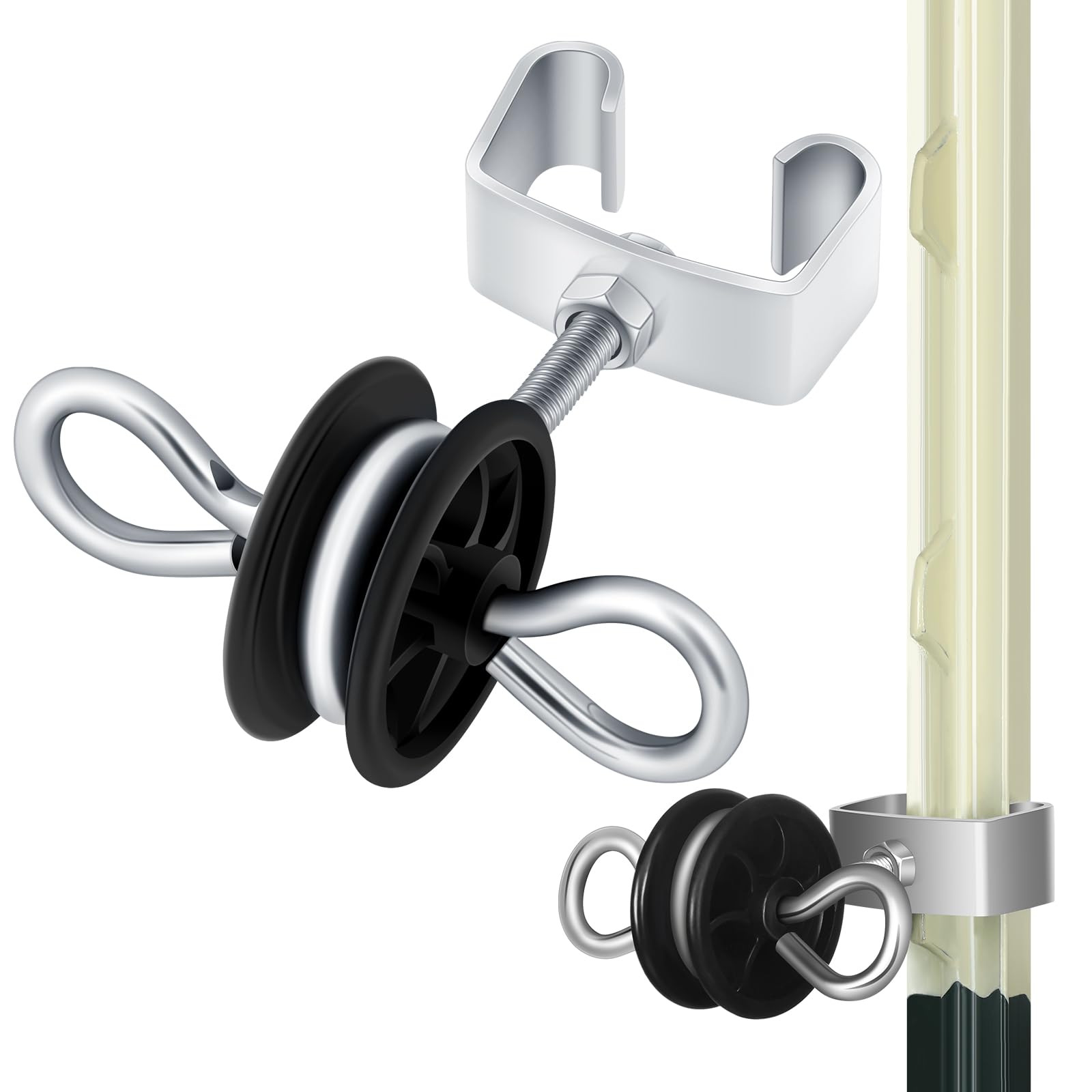Gisafai 1 Pcs Electric Fence Gate Handles T Post Gate Handle Anchors