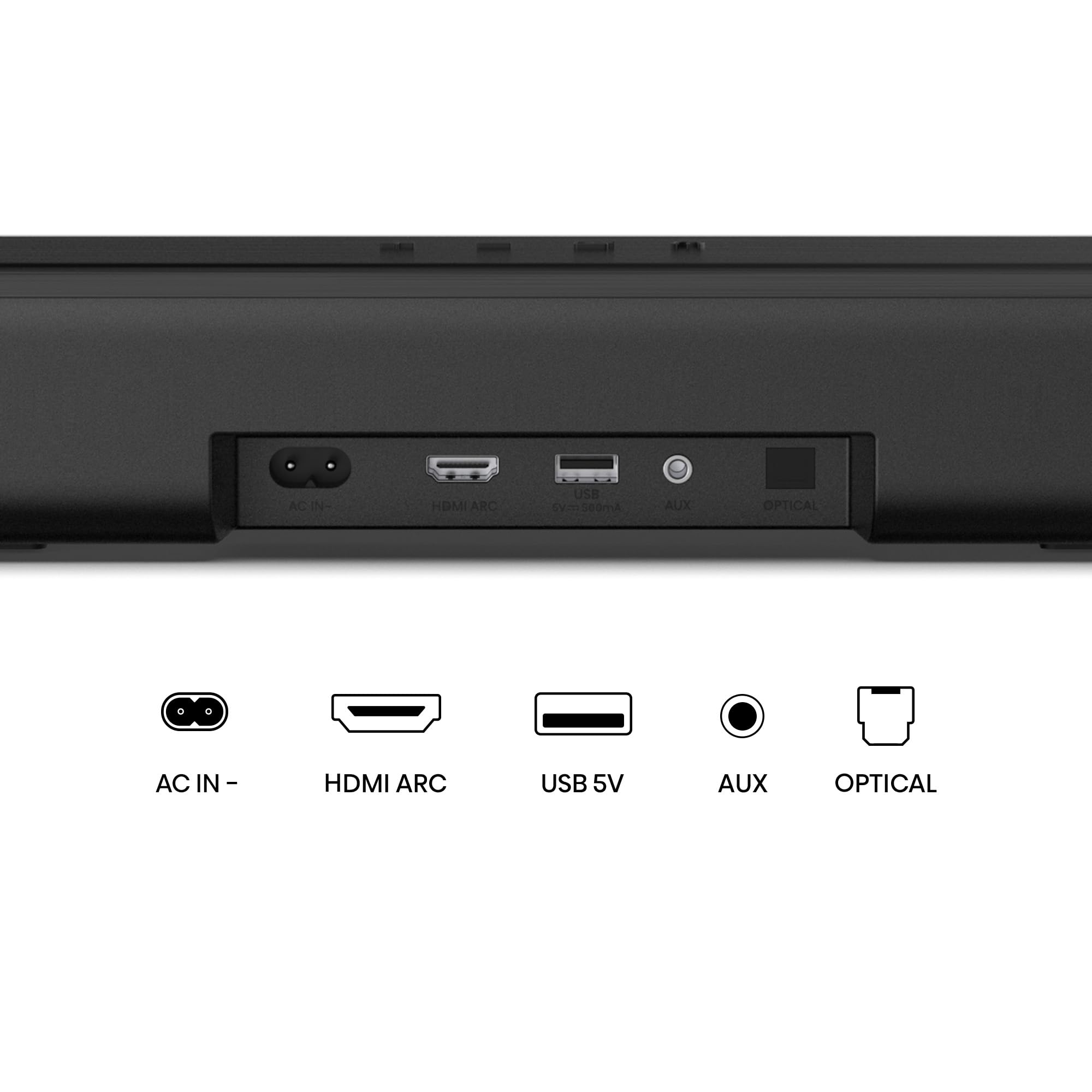 Hisense HS1000 Barre de Son 2.0 CH 120W Dolby Audio DTS Virtual:X Bluetooth 5.3 HDMI Arc Noir