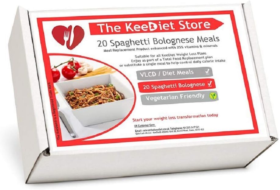 20 Spaghetti Bolognese Meal Replacements VLCD Diet Meals by KeeDiet®