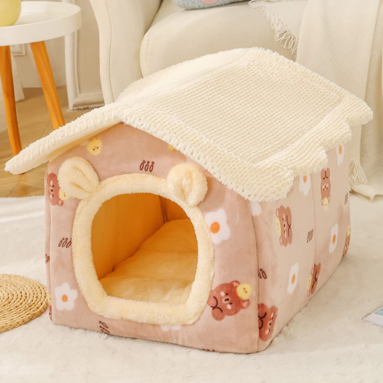 Amazon | [JUI3N] ペットベッド ドーム型 猫 ベッド 冬 猫ハウス