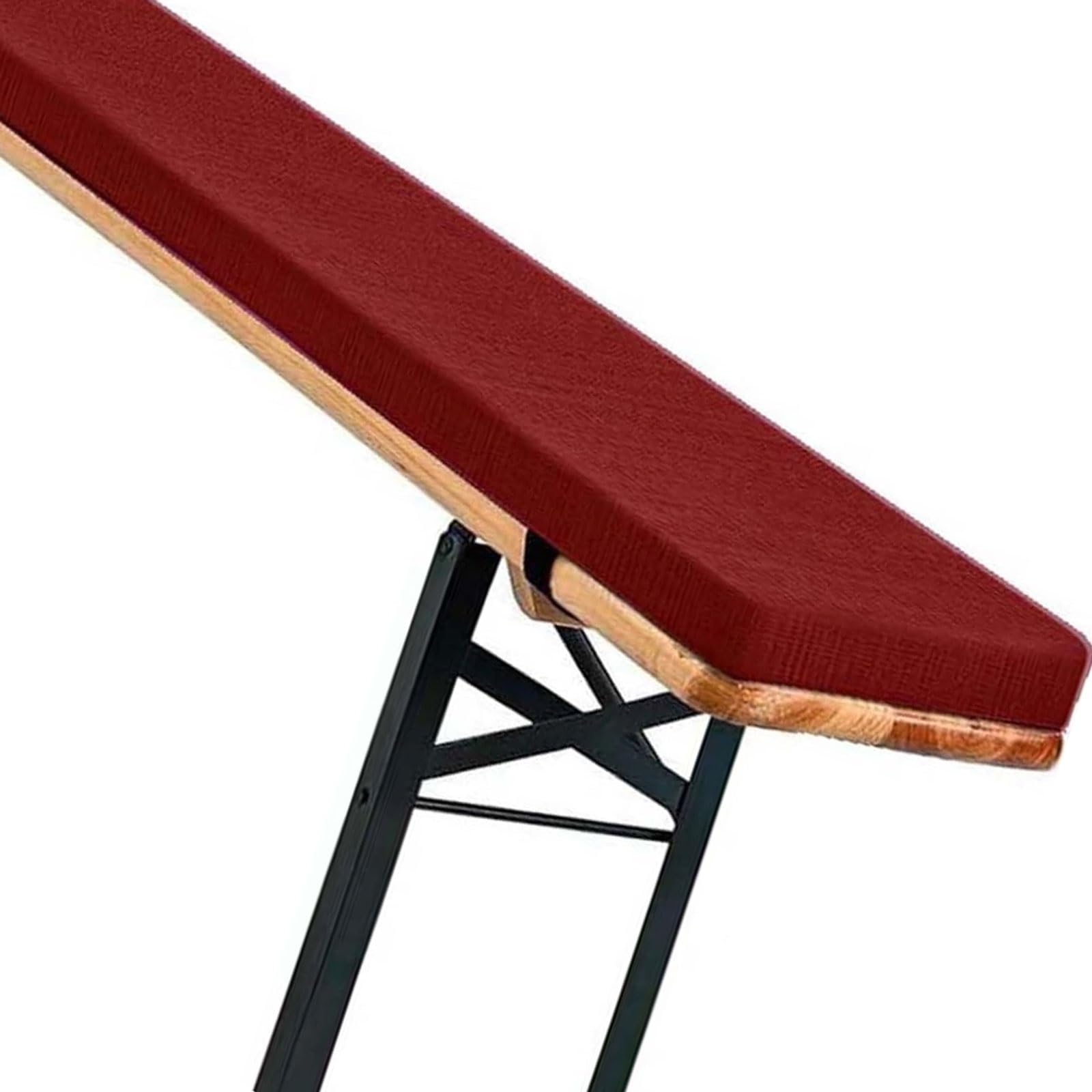 uyeoco Indoor/Outdoor Bench Cushion - 120cm/150cm/100cm/180cm x 50cm/40cm/30cm/25cm - 2/3 Seater Non-Slip Seat Pad for Beer Bench, Garden, Bay Windows, Patio, Long Chairs, Swings(Burgundy,210x30x3cm) — image 1