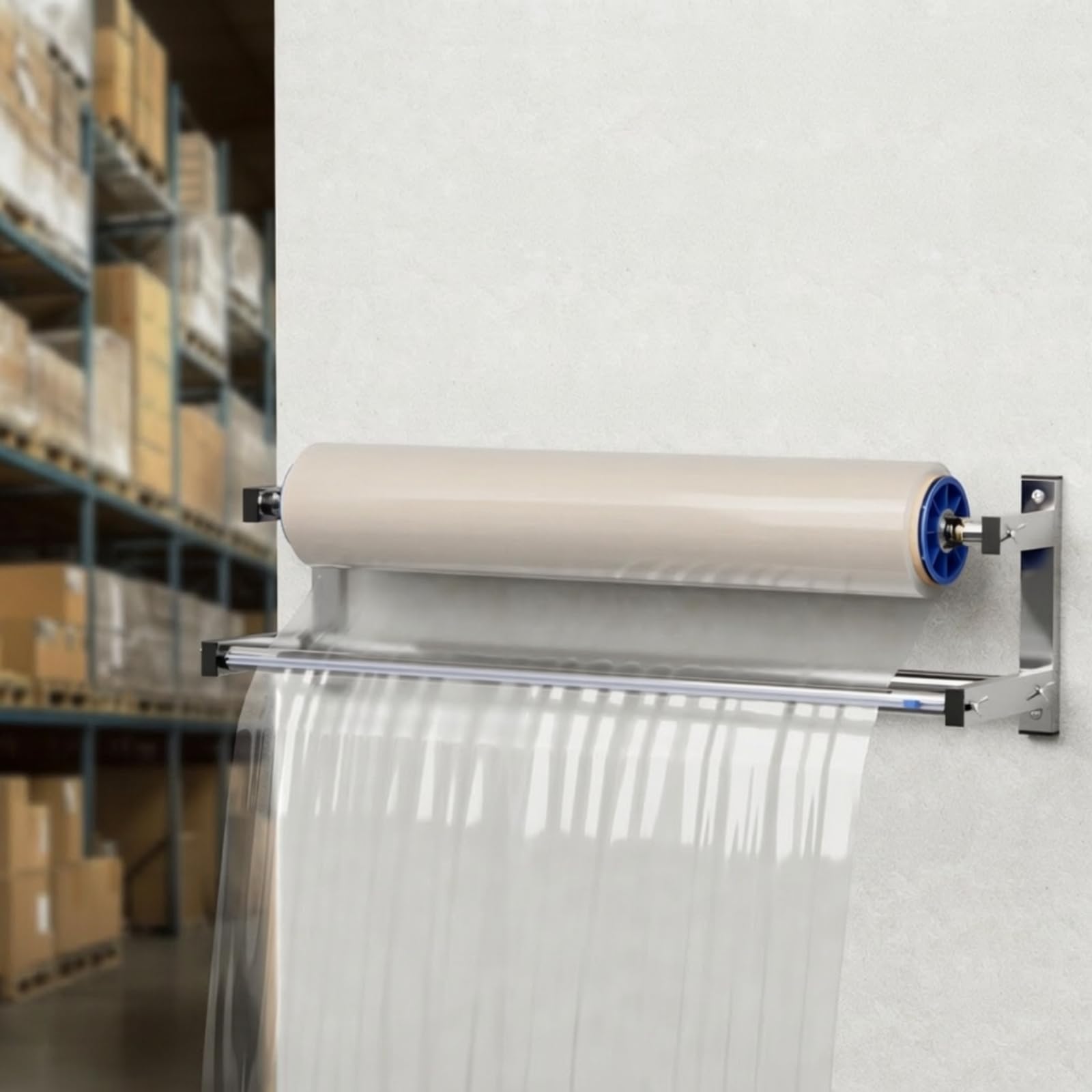 Dispensador Film Estirable Industrial Dispensador Película Elástica Compacto Portars para Embalaje, 80CM
