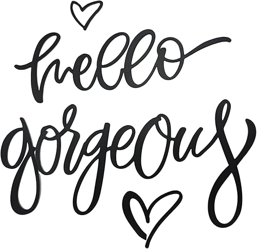 Miniatura 12 de Aimto Decoración de pared metálica de café, cafetería, oficina, cocina (9 pulgadas, negro, juego de 2) Decoración de pared metálica FXKF,Decoración