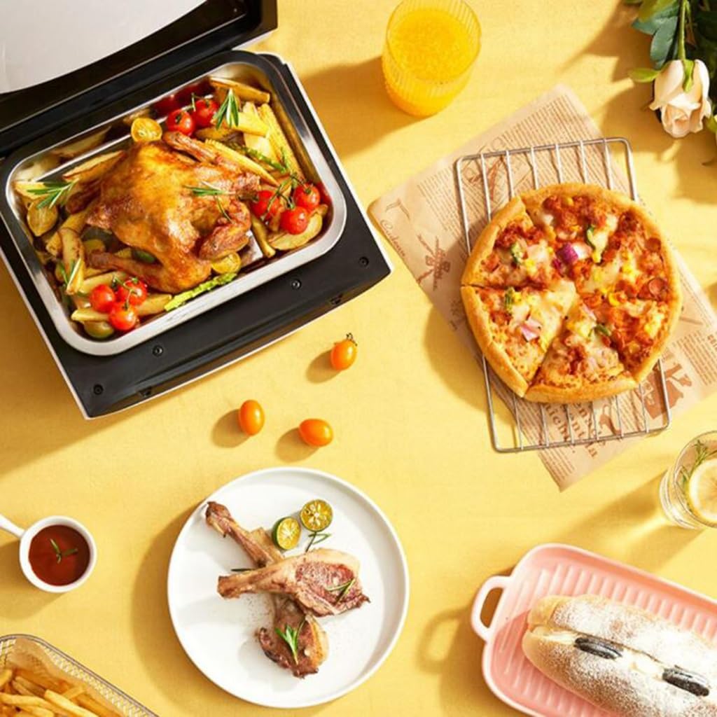 Forno Friggitrice Ad Aria, Friggitrici Elettriche Ad Aria Calda Da 1300 W Con Touchscreen Digitale A LED Friggitrice Ad Aria Forno Per Tostapane Forno A Convezione In Acciaio Inossidabile Da 15 Litri