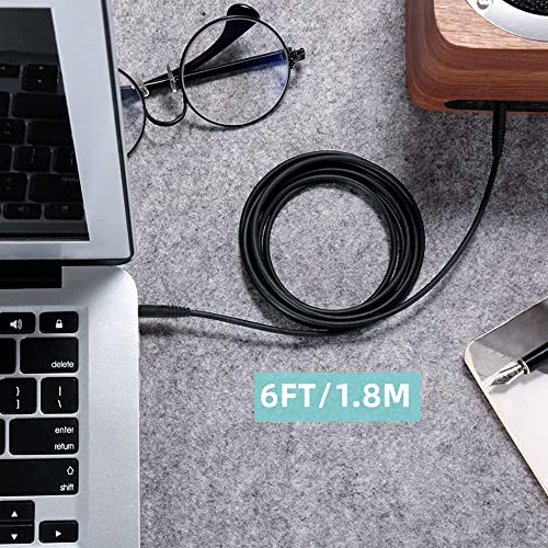 Cable de audio Jack 3.5mm negro 1.8 m miniatura 3