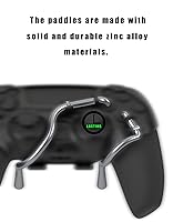 Vista 4 de EXknight Leverback FPS Mechanical Paddles Attachment, Back Buttons Gaming Paddles for PS5 Controller (Black)