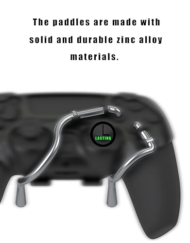 Miniatura 4 de EXknight Leverback FPS Mechanical Paddles Attachment, Back Buttons Gaming Paddles for PS5 Controller (Black)