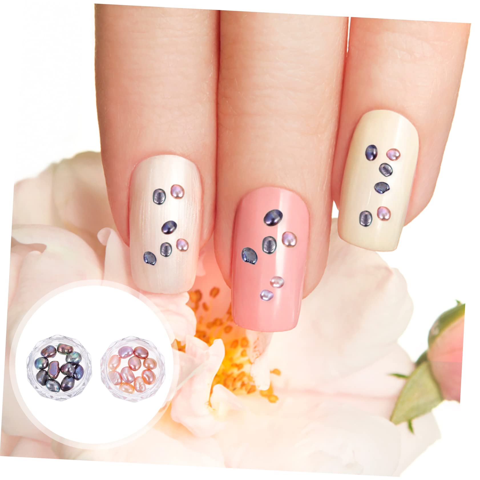 Didiseaon Nail Charms Pearls Trendy Nail Charms DIY Manicure Ornaments Irregular Pearl Decor