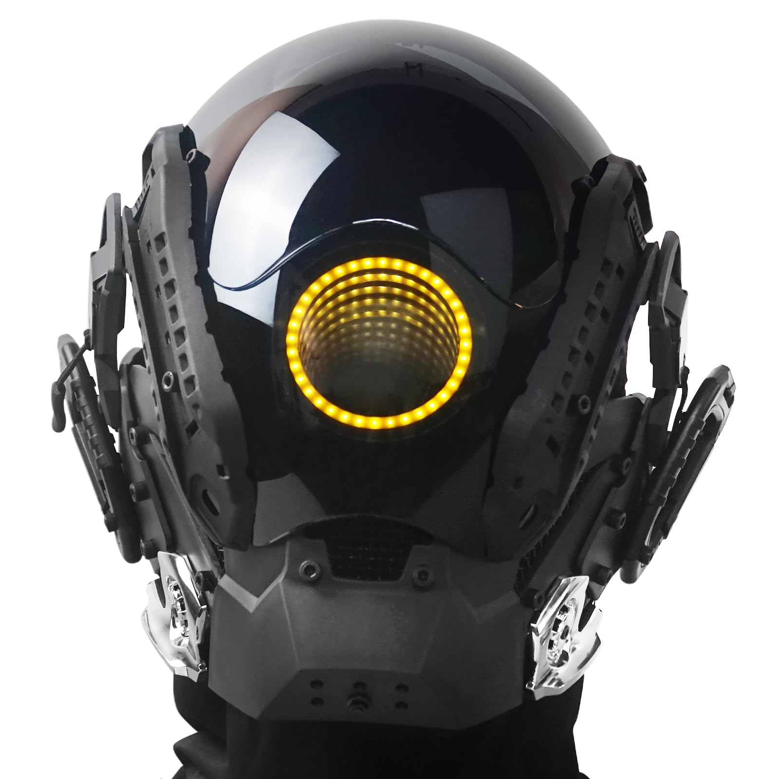 Marikito Punk LED Mask, Eye Of The Abyss Design, Techwear Cosplay Accessory, Perfect For Halloween Parties And Themed Events (Yellow) — image 1