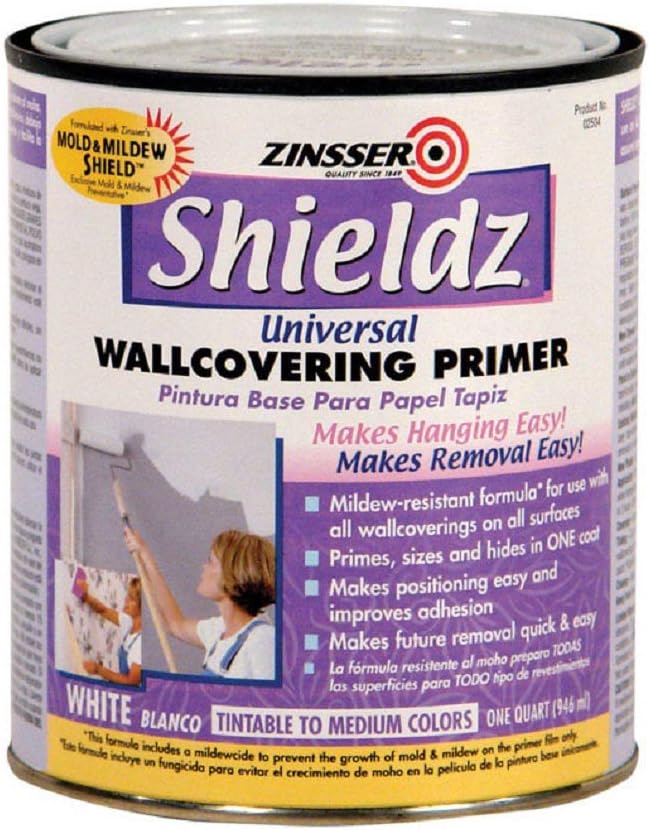Zinsser Shieldz Universal White Wallcovering Primer For Drywall 1 qt.