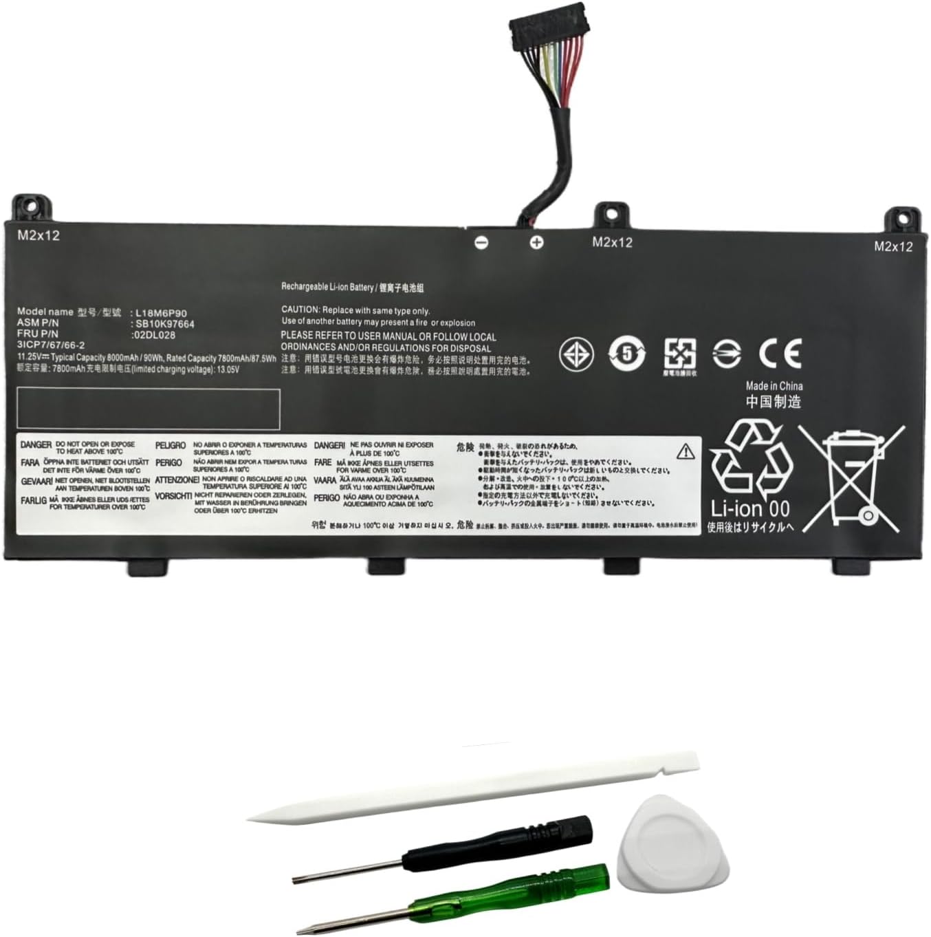 L18C4P90 New Laptop Battery Replacement for Lenovo ThinkPad L13 Yoga 1st Gen/2nd Gen/20R5 20R6 Series SB10T83177 SB10T83119 SB10T83120 02DL031 L18M4P90 L18D4P90