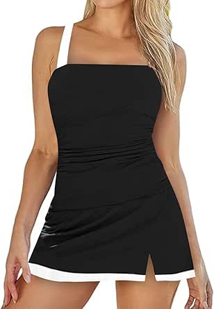Maillot de Bain Tankini Palmier Noir et Blanc • Le Maillot de Bain Maillot de Bain Tankini Palmier Noir et Blanc • Le Maillot de Bain