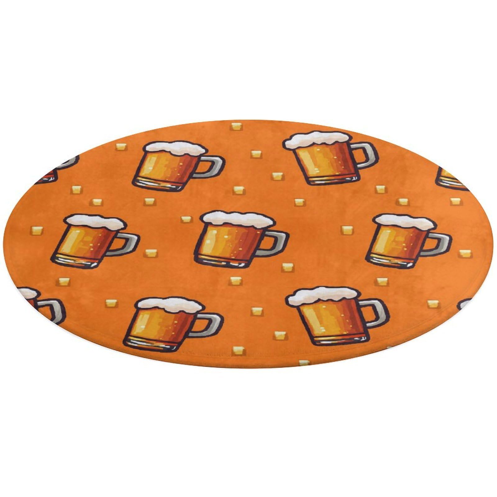 Alfombra de cerveza de terciopelo antideslizante lavable para dormitorio