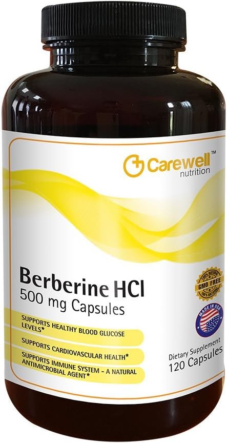 Berberine HCL 500 Mg Capsules, 0.22 Pound