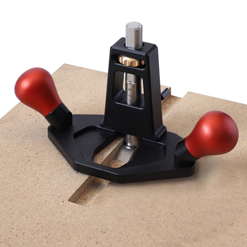 Router Plane - Herramienta de carpintería de mano de alta configuración con de profundidad, color negro