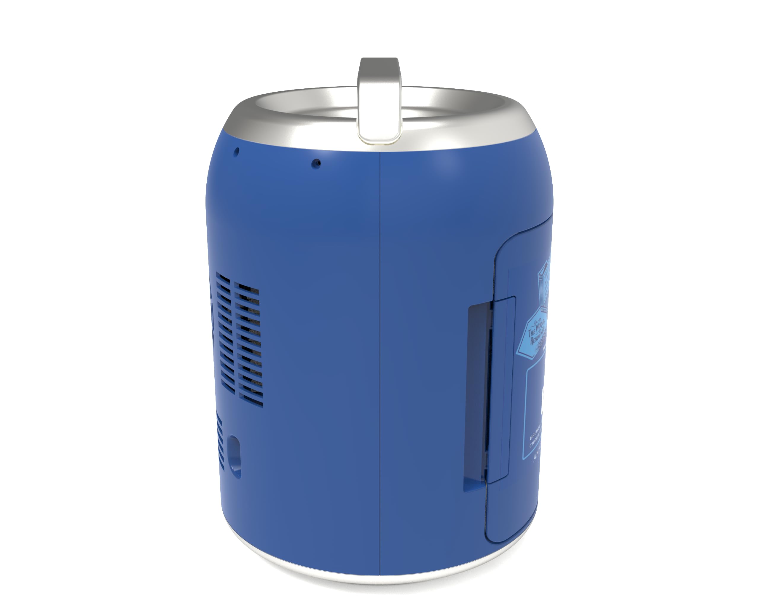 Bud Light Branded Can Shaped 6 Can Mini Personal Fridge Cooler-W: 10.20" X L: 10.20" X H: 14.53 (Navy) on Fridge.com - View 3