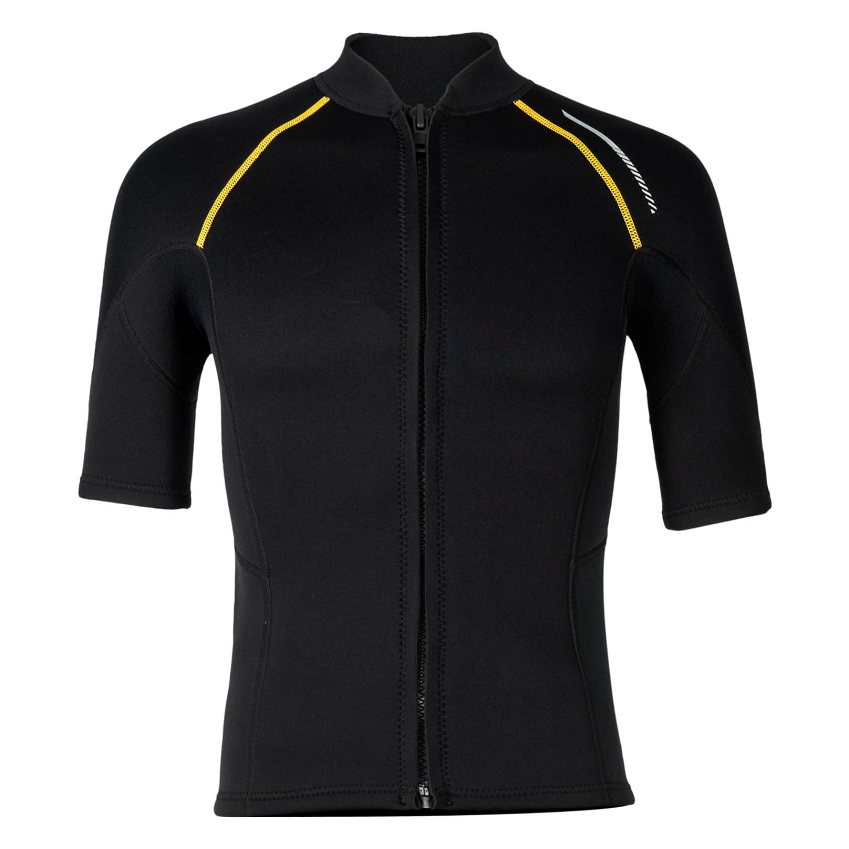 Jugaoge Top de Wetsuit Homme 1.5 mm Neoprène Haut de Combinaison Plongée Veste Manches Courtes Sport Nautique Surf Snorkeling