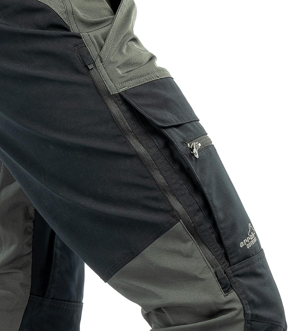 ARRAK OUTDOOR Hybrid Men Pants, 4-Way Stretch Fabric, Reinforcement Panels, 7 Belt Loops, for Great Outdoors