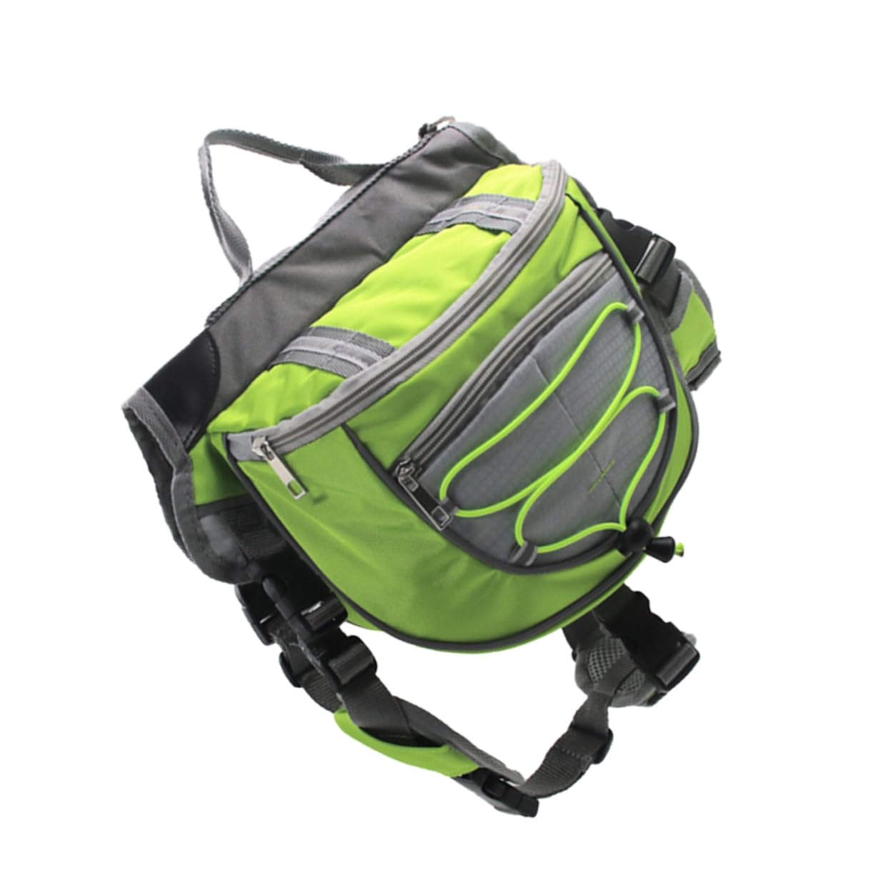 BESPORTBLE Dog Backpack to Wear Large Pet Saddlebag Oxford Waterproof Harness for Outdoor Hiking Travel Green