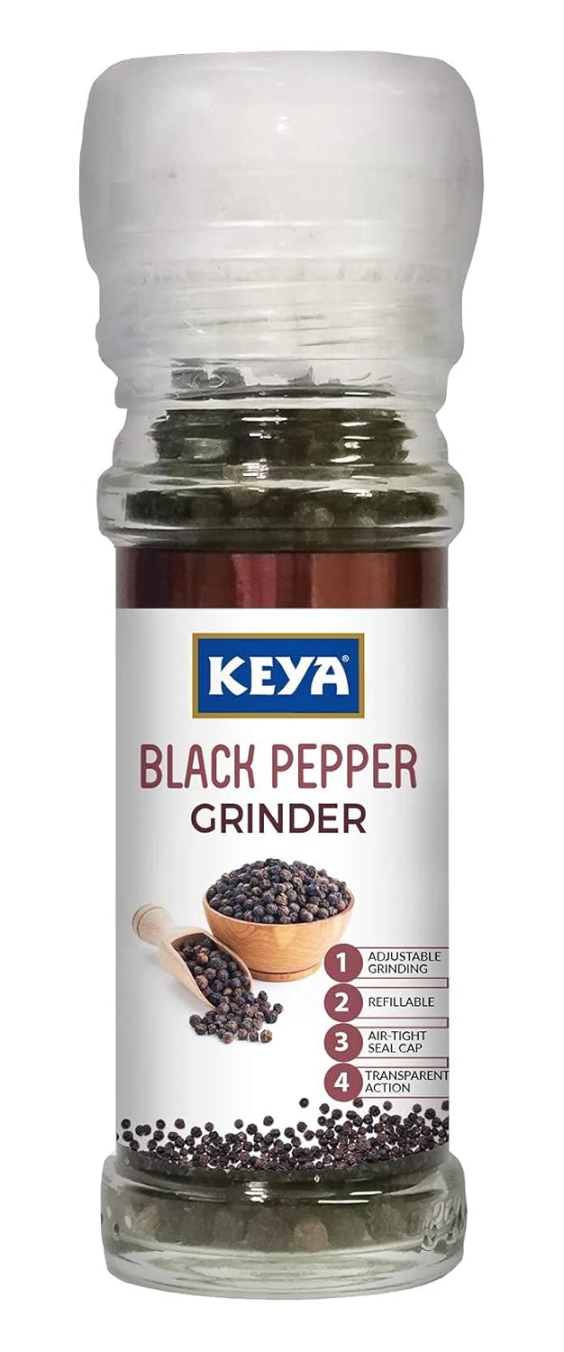 Keya Black Pepper Grinder Bottle, 50g Amazon.in Grocery & Gourmet Foods