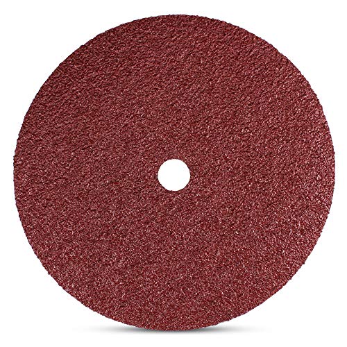 BHA Aluminum Oxide Resin Fiber Sanding and Grinding Discs, 9” x 7 8” Arbor Hole - 25 Pack (24 Grit)