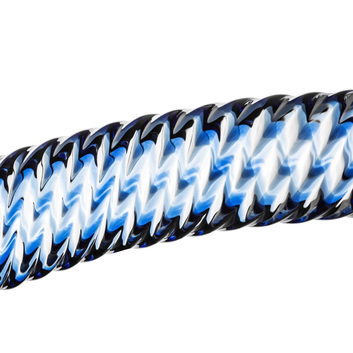 Gildo Número 5 - Consoladores de Crystal, Juguetes eroticos adecuado para el juego de temperatura - Longitud 9.00 cm, Diametro 2.50 - 4.30 cm, Azules