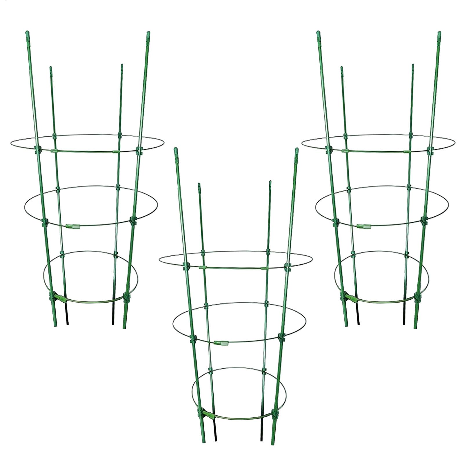 Cage à tomates en lot de 3 : treillis de jardin robuste pour plantes grimpantes et pots