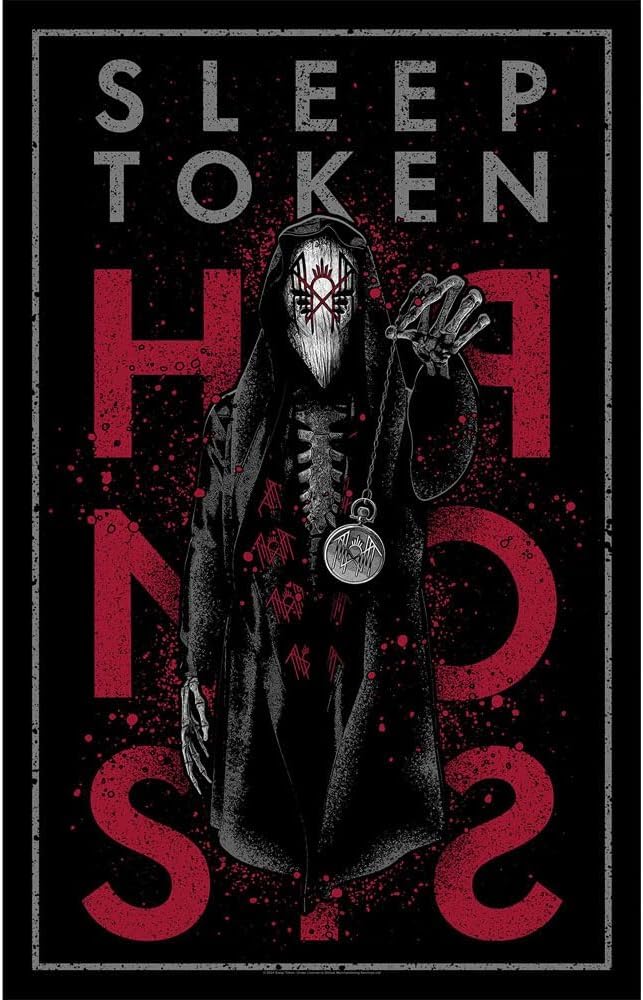 RAZAMATAZRock Off officially licensed products Sleep Token 'Hypnosis' Textile Poster, Black