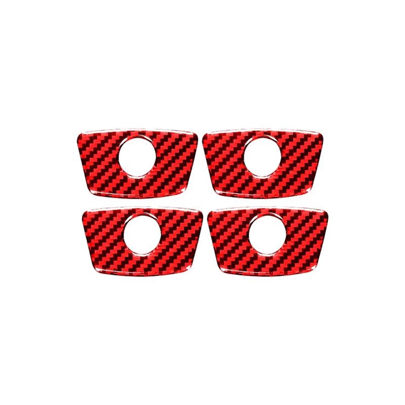 for Ford for Explorer 2013 2014 2015 2016 2017 2018 2019 Car Door Locks Decoration Cover Trim Sticker Decal Frame KISSGPIPOL(Red)