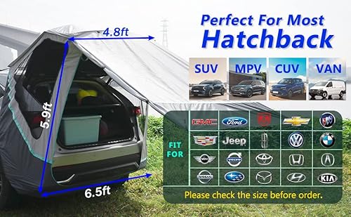 image for M KARMATER Poles Included SUV Tailgate Tent with Three Sides Awning Sh