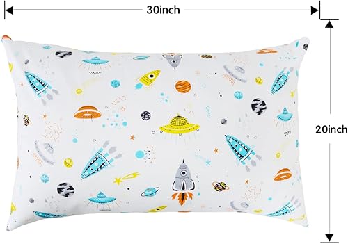 Miniatura 3 de Space Galaxy - Fundas de almohada para niños, paquete de 2 fundas de almohada de algodón transpirable para niños, fundas de almohada suaves, fundas