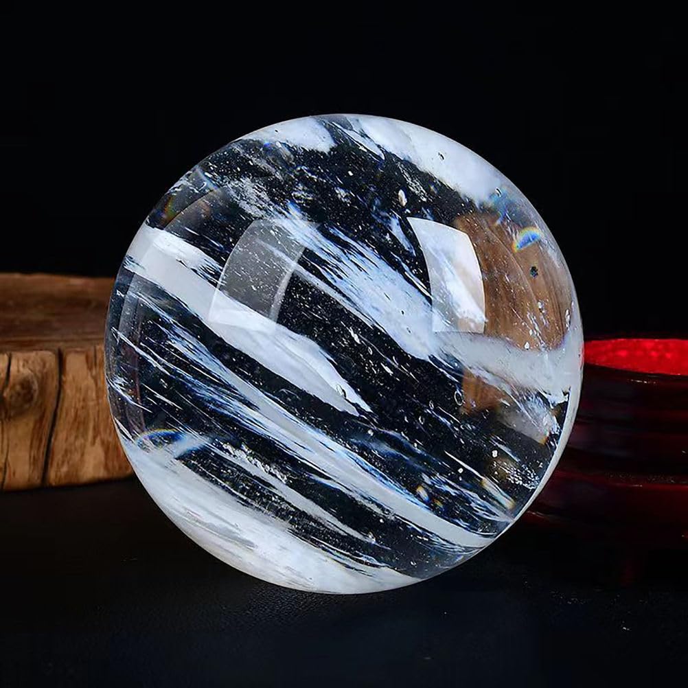 Prawdziwa naturalna kula z kryształu kwarcu, przejrzysta kula kryształowa, okrągła kula do kolekcji okazów, kryształy lecznicze, kamień do dekoracji domu, Feng Shui,180mm=7.08in