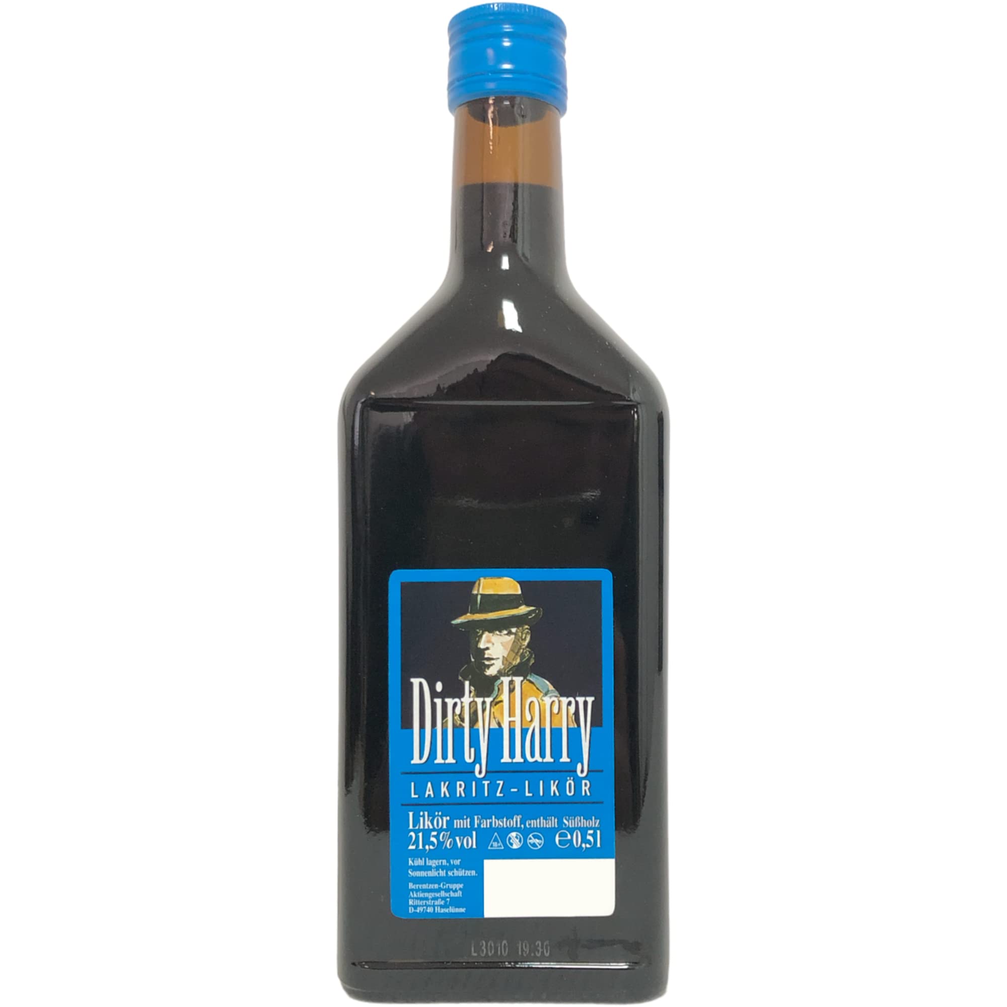 Dirty Harry Lakritz Likör 21,5% 6er Pack (6x0,5 Liter Flasche) + usy Block