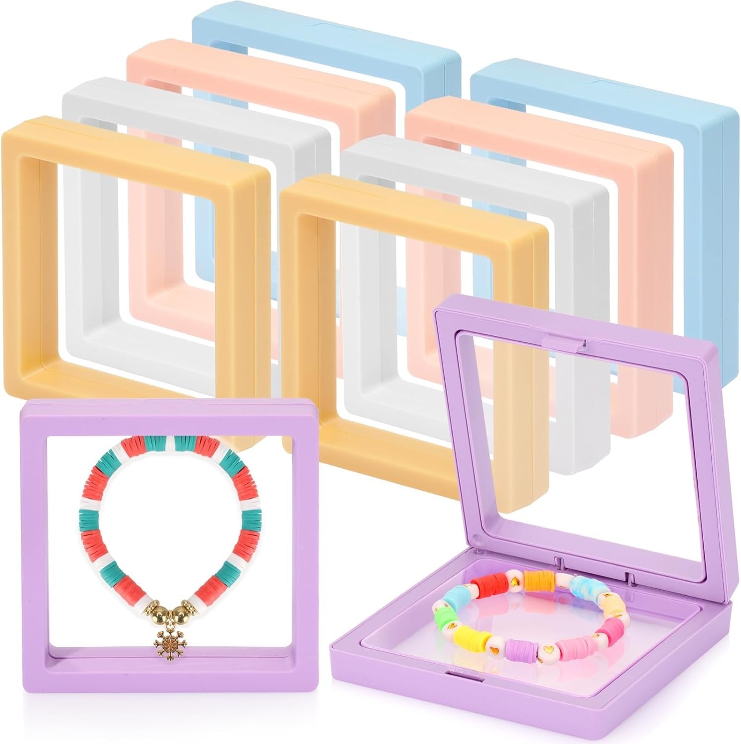 3 Pcs 3D Floating Frame Display Holder Stands, Coins Display Case Travel Portable PE Film Jewelry Storage Box Transparent Display Organizer for Challenge Coins, AA Medallions, Gems (Large) (B0DC6HP2F3) Amazon Price History, Amazon Price Tracker