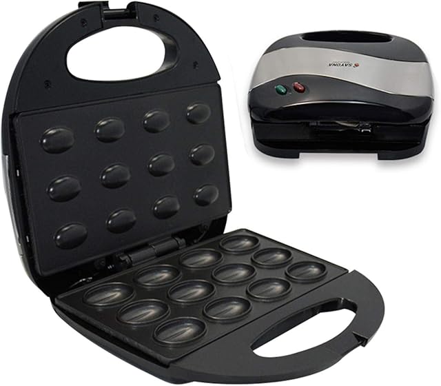 Yestter Electric Walnut Cake Maker Waffle Makers, Walnut Cookie Mold Maker, Automatic Mini Nut Machine Baking Tool For Kitchen, Toaster Electric Grill Baking Machine, Walnut Baking