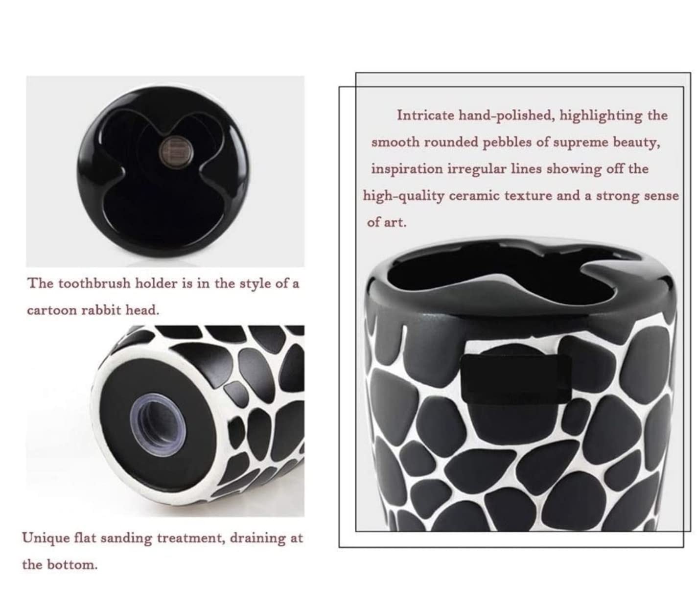 Badzubehör Set Badezimmer Set Bad-Accessoires-Set Badezimmerzubehör Keramik-Sets Seifenspender Pebble Series 5-teiliges Einfaches Keramik-Badezimmer-Set Badezimmer Zubehör Set Badezimmerzubehör-Set (