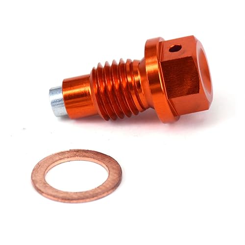 Power Parts Perno magnético naranja M12 x P1.5 para tapón de drenaje de aceite compatible con KTM 125-530 SXSXFEXCEXC-FEXC-RXCXCWXCF 2000-23 450-690