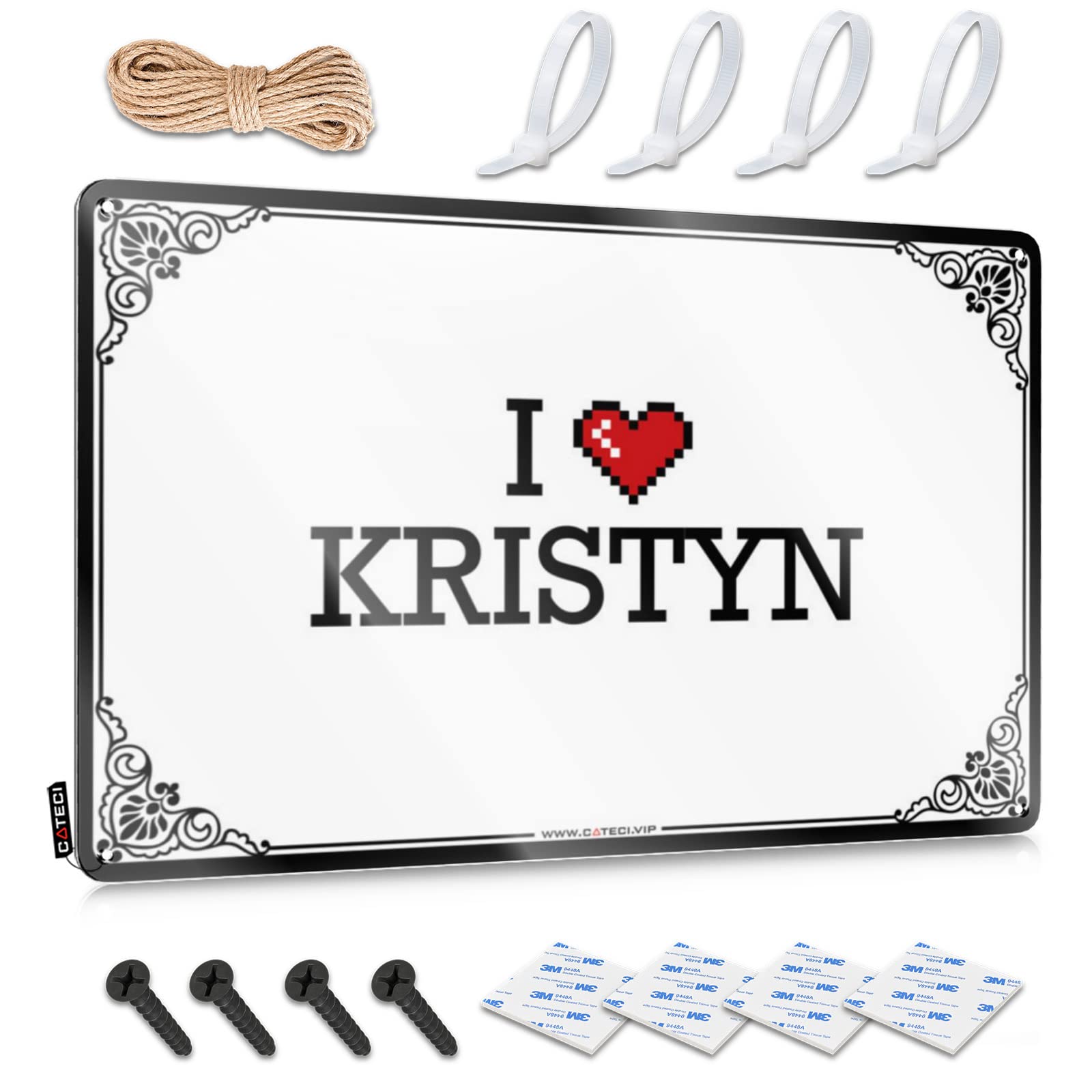 Signs Outside Fall Decor Wall Art - I Love Kristyn Ideas Humor Retro Style Decoration For Mancave(30X40CM)
