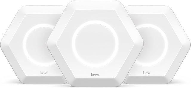 Luma Whole Home WiFi (3 Pack - White) - Replaces WiFi Extenders and Routers, Free Virus Blocking, Free Parental Controls, Gigabit Speed