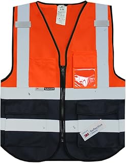 Salzmann Colete de Segurança Multibolsos | 14 Cores e 5 Tamanhos | Feito com fita reflexiva 3M