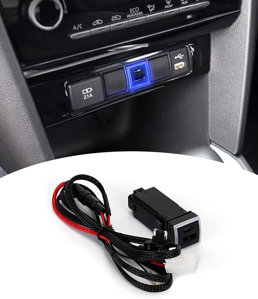 Amazon | 北澤商事 usbポート qc3.0+pd type-c 車載 usb ポート