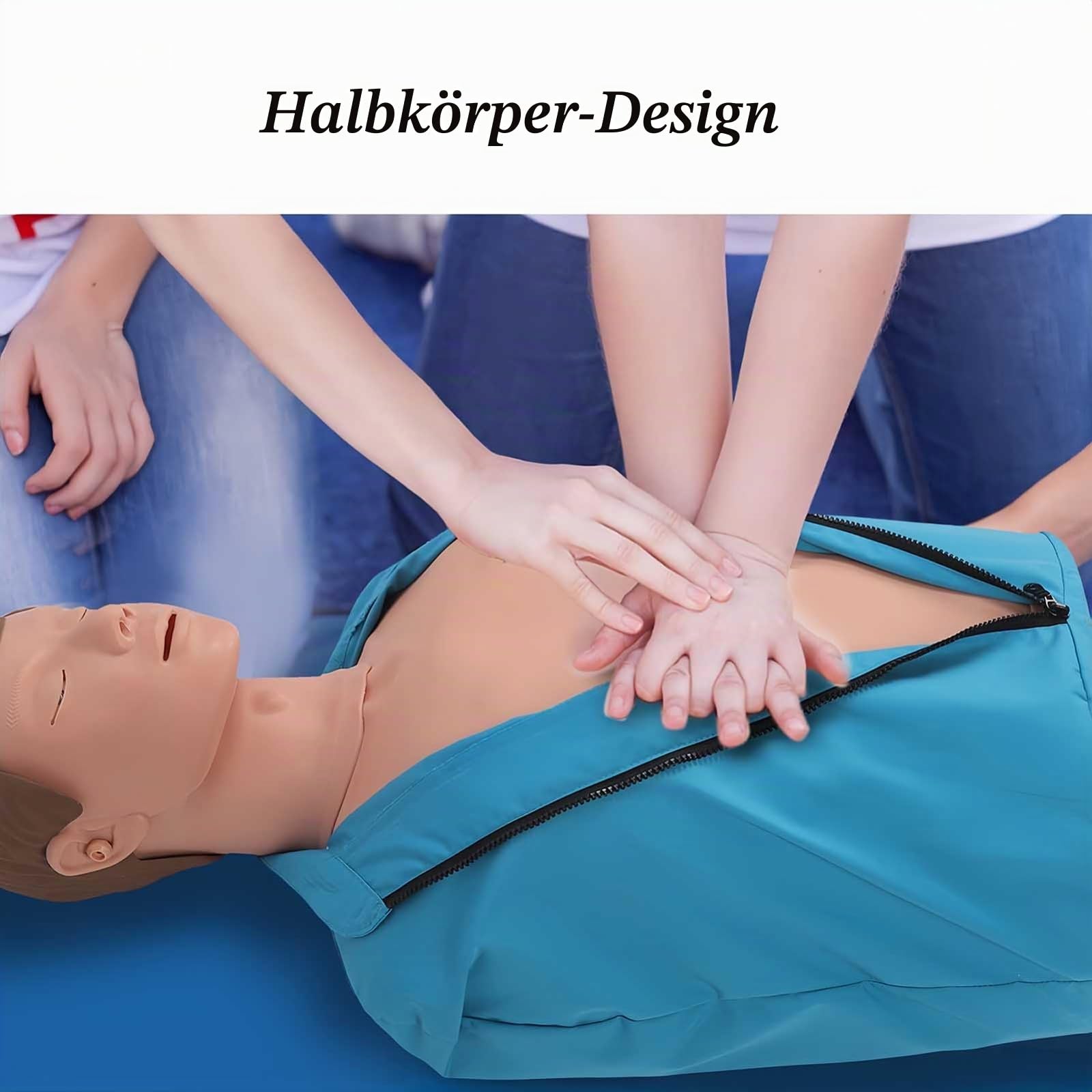 ELZEM Reanimationspuppe für Erwachsene Halbkörper Trainingspuppe für Herz Lungen-Wiederbelebung Erste-Hilfe Trainingspuppe Aus Gummi Halbkörper A