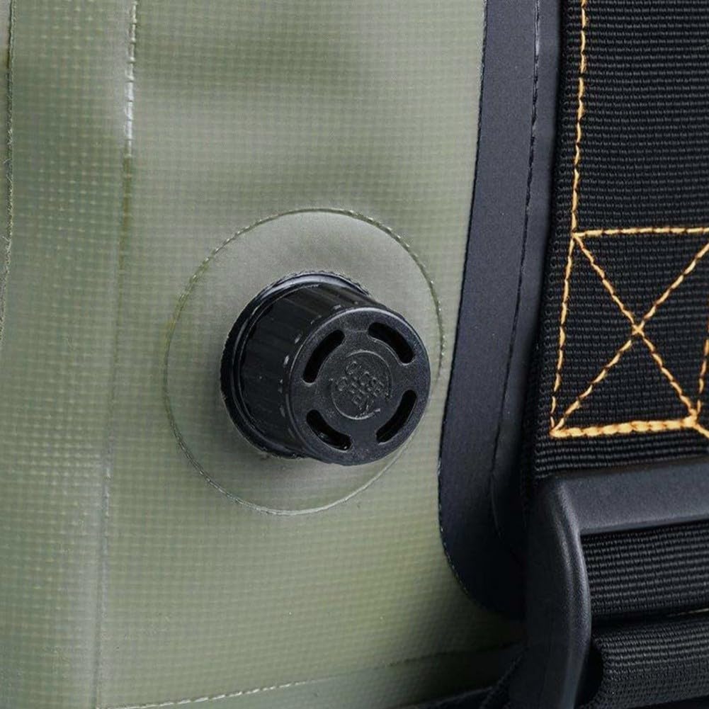 Borsa impermeabile per moto con tessuto in PVC 500D, costruzione ermetica e tasche esterne in rete per oggetti di uso frequente (60 L (40 L (34 x 25 x 53 cm) verde militare