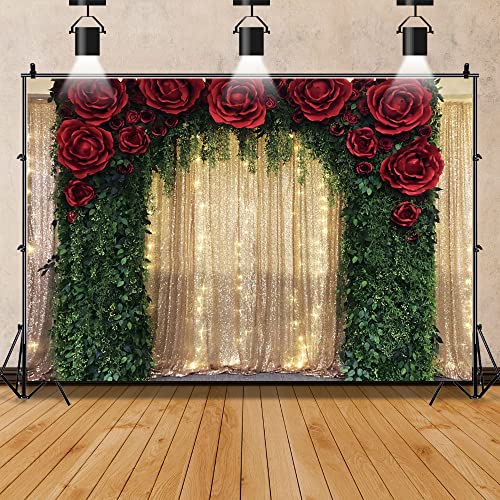 Fondo fotográfico dorado con lentejuelas 10x8 pies miniatura 1