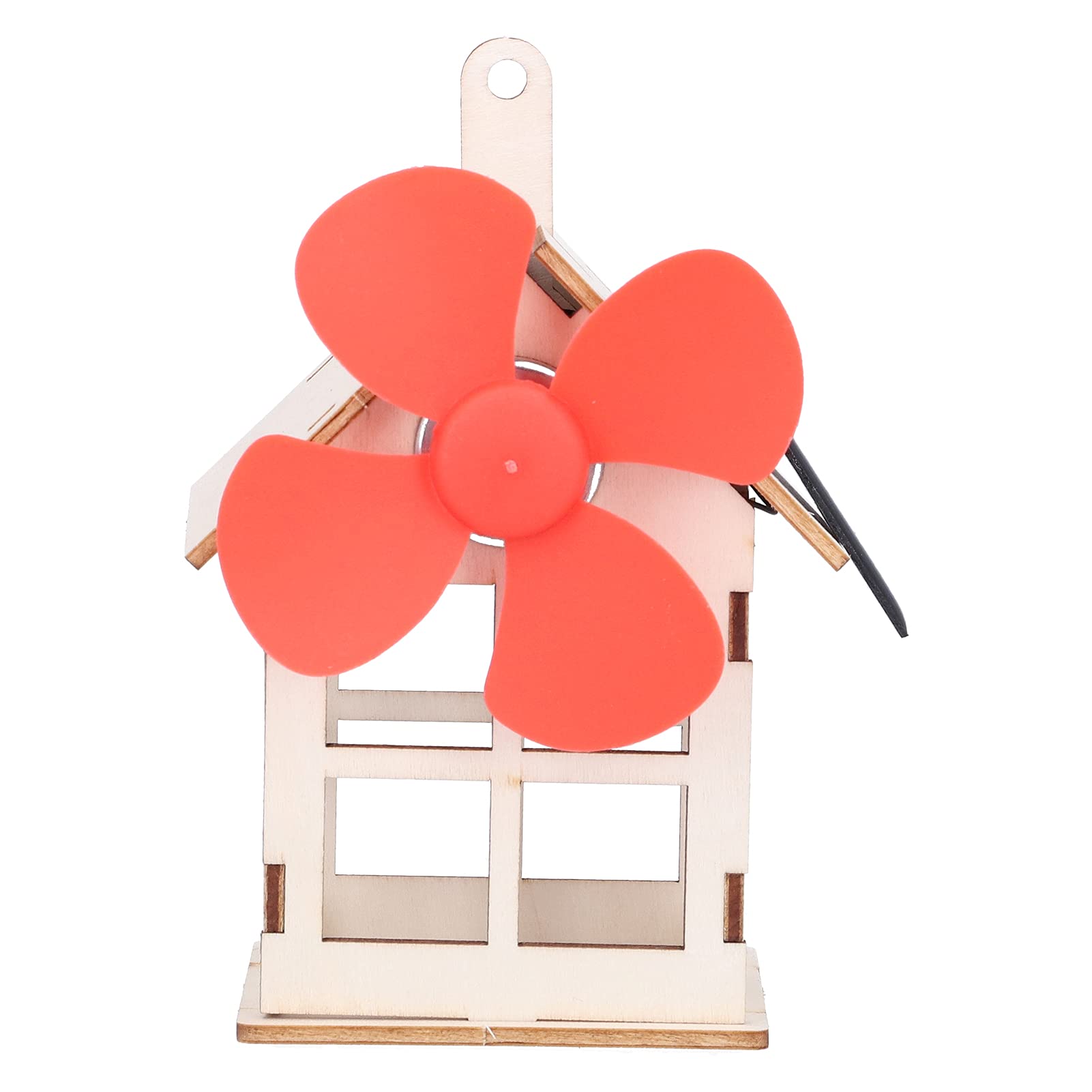 Muiltvoe Solar Powered Windmill Wooden House DIY Kids Children Science Educational Experiment Toy
