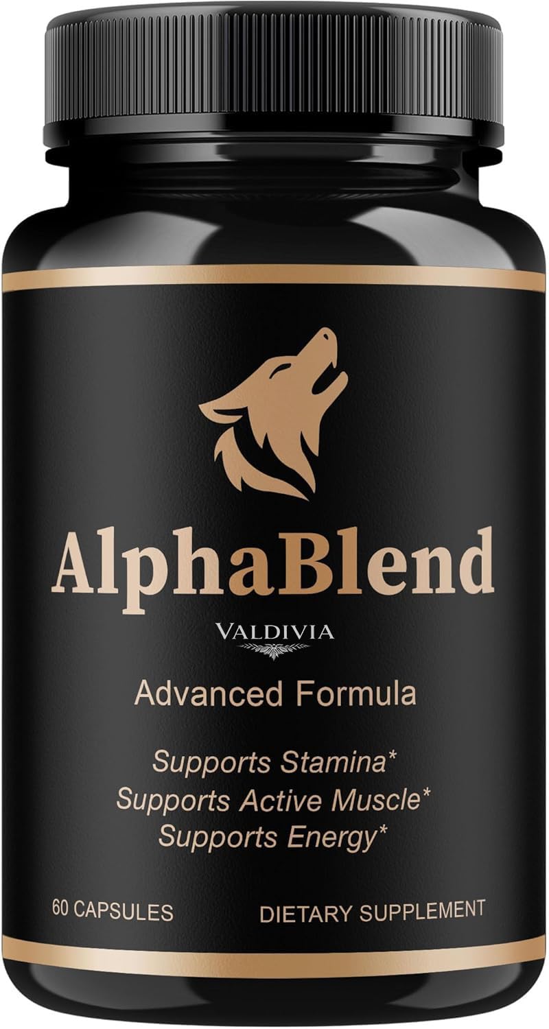 Alpha Blend Capsules - Official AlphaBlend Advanced Formula Support - Maximum Strength, All Natural Alpha Blend Supplement for Overall Health & Wellness, 60 Capsules for 1 Month
